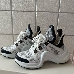 Lou’s Vuitton White and Black Sneakers
